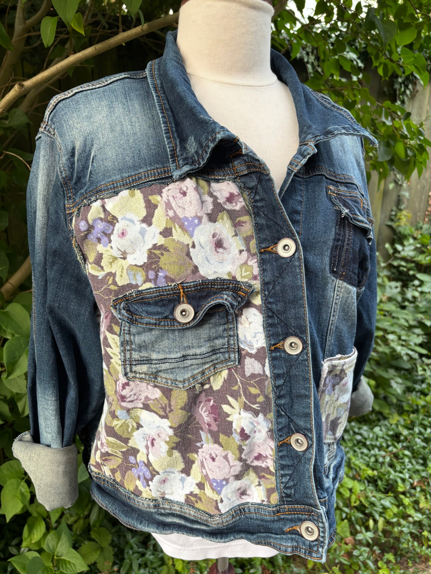 The Garden Rebel - Where denim grit meets floral grace.