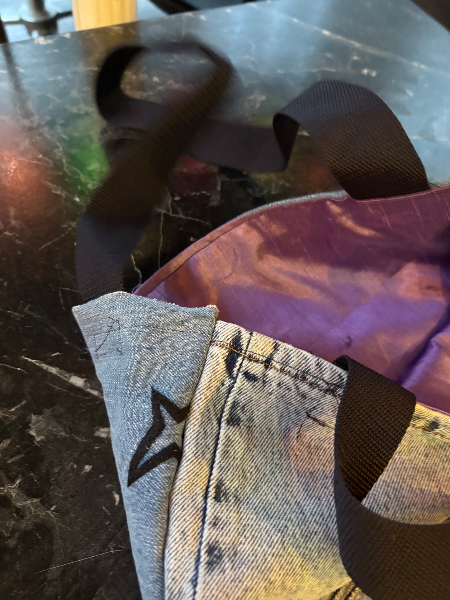 Stardust tote - Faded denim, sprinkled with dreams