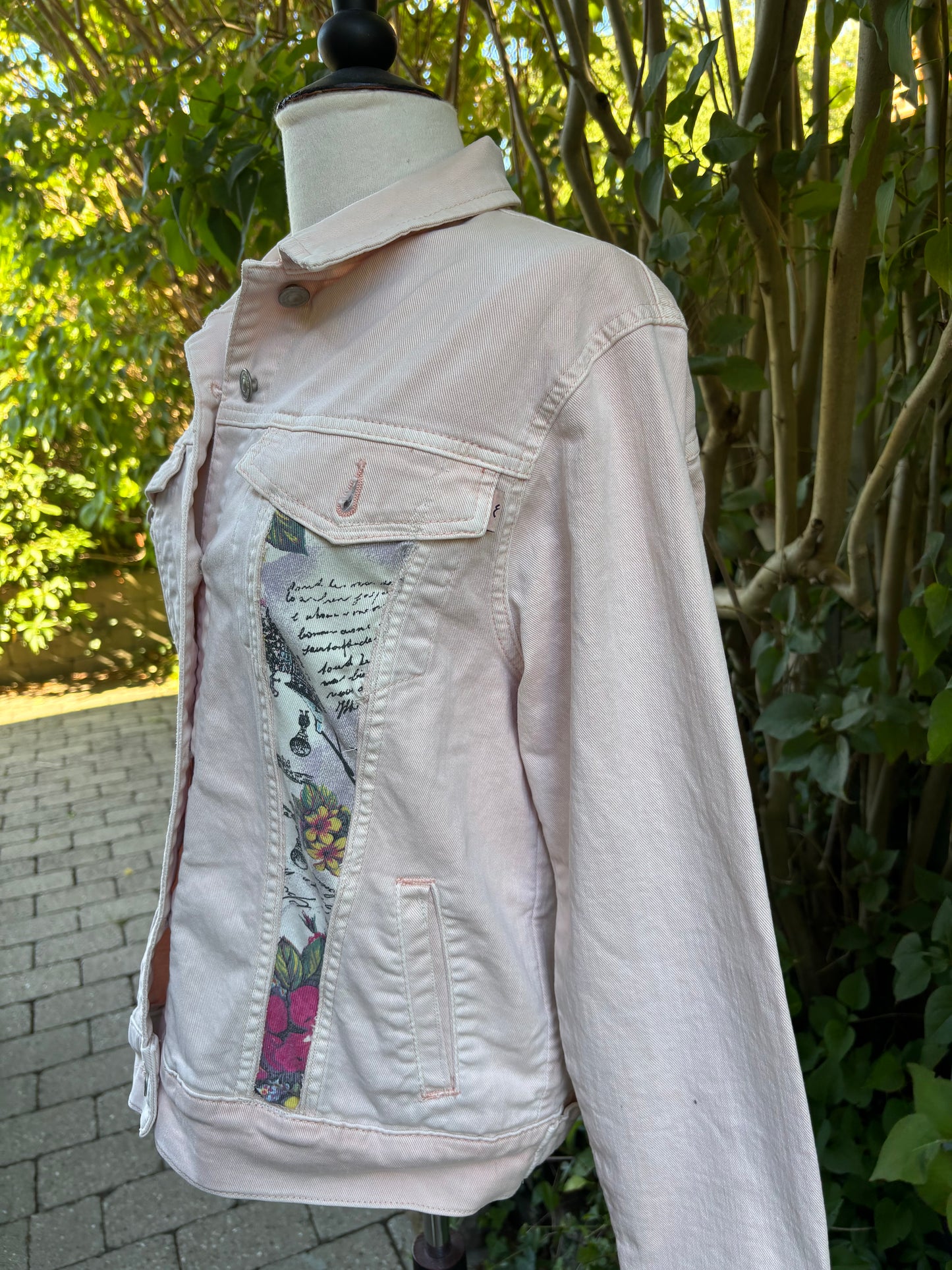 Blush Script - A love letter in denim and rose.
